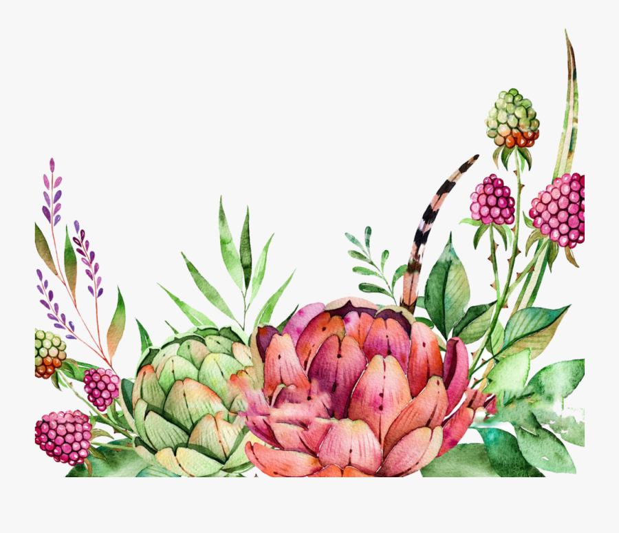 Free Watercolor Crane Pattern Png - Succulent Watercolor Png, Transparent Clipart