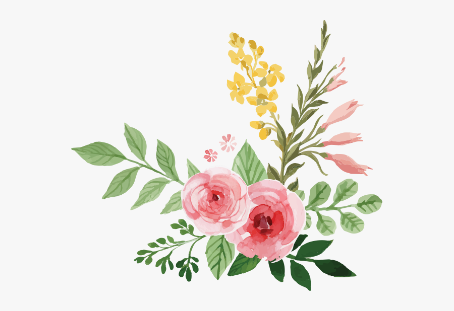 Watercolor Beauty El Cuaderno - Transparent Background Watercolor Flower Png, Transparent Clipart
