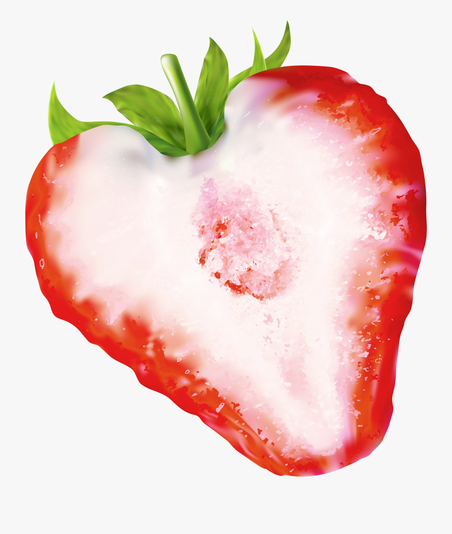 Half Strawberry Png Clip Art - Half Strawberry Png, Transparent Clipart
