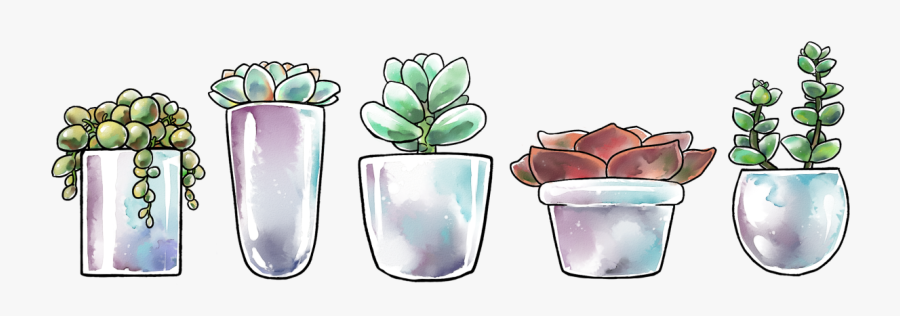 “ Some Big Transparent Succulents For All Your Nature - Succulents Tumblr Drawing Png, Transparent Clipart