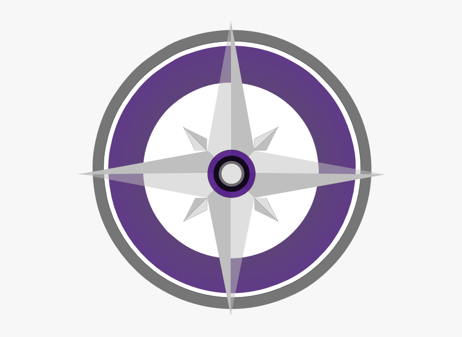 Transparent Compass Rose Clipart - Purple Compass Clipart, Transparent Clipart
