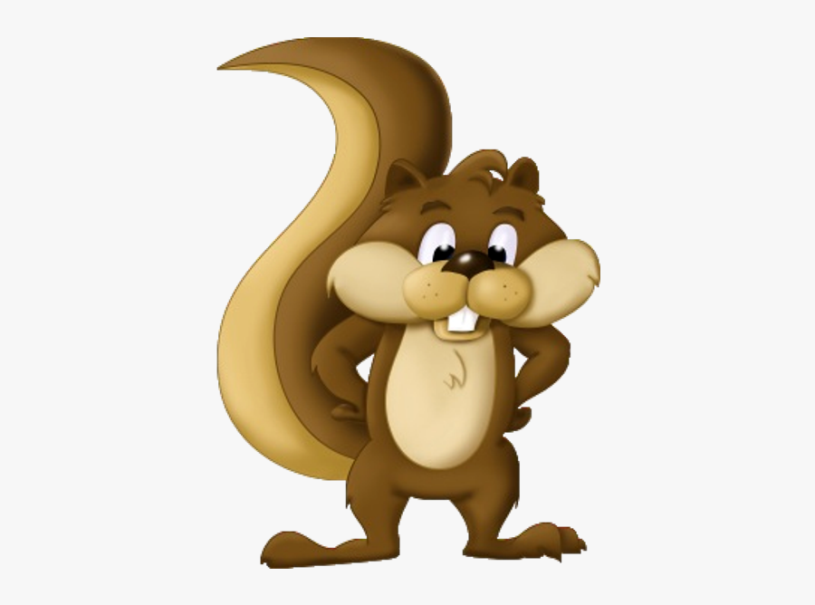 Animated Squirrel Clipart - Squirrel Drawing Front View, Transparent Clipart