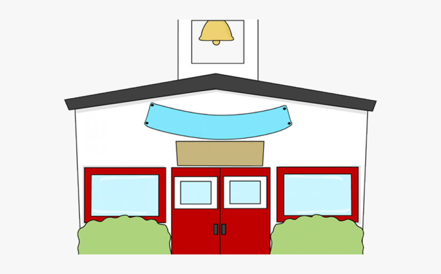 Cute Schoolhouse Clipart - Transparent Background School Transparent Clipart, Transparent Clipart