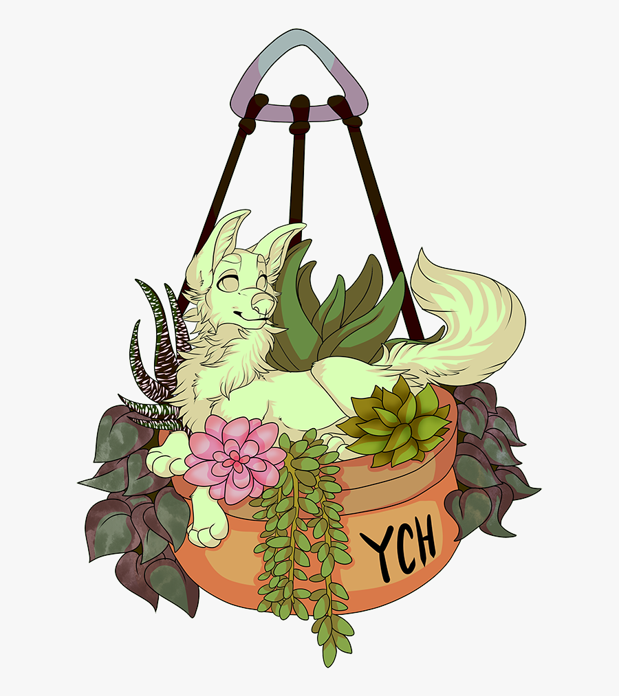 Ych Succulent Basket - Hanging Succulent Transparent Pixel, Transparent Clipart