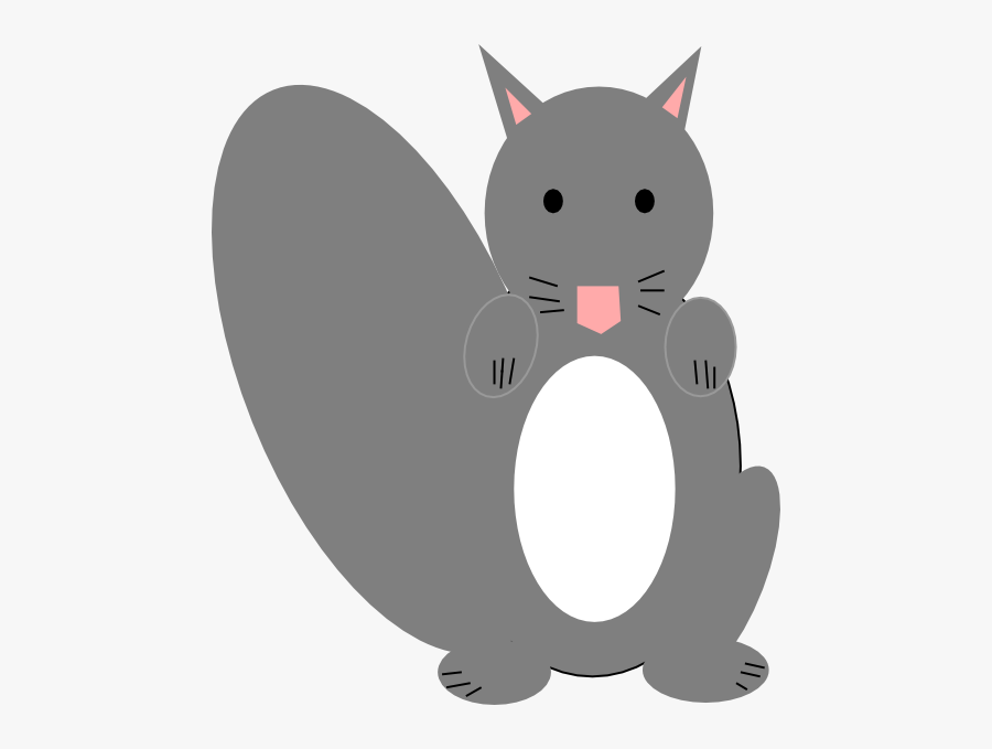 Dark Gray Squirrel Svg Clip Arts - Clipart Cute Grey Squirrel, Transparent Clipart