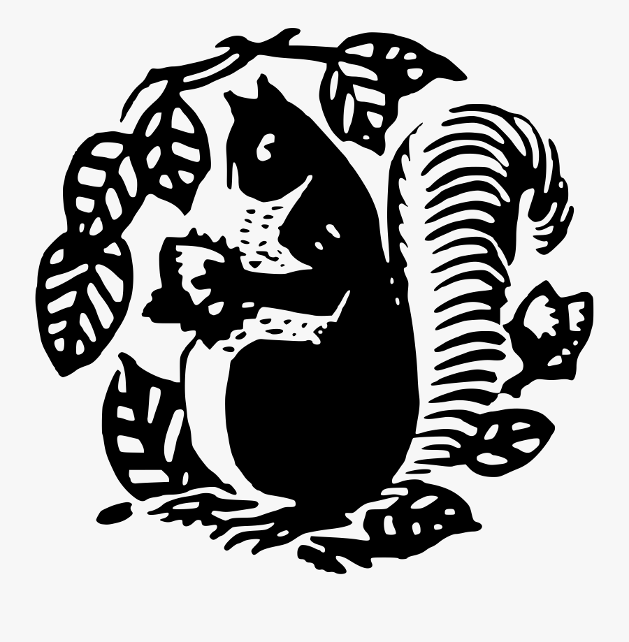 Squirrel Silhouette - Art, Transparent Clipart
