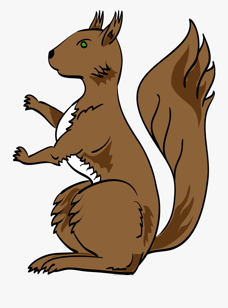 Clip Art Picture Of A Squirrel - Coat Of Arms Squirrel, Transparent Clipart