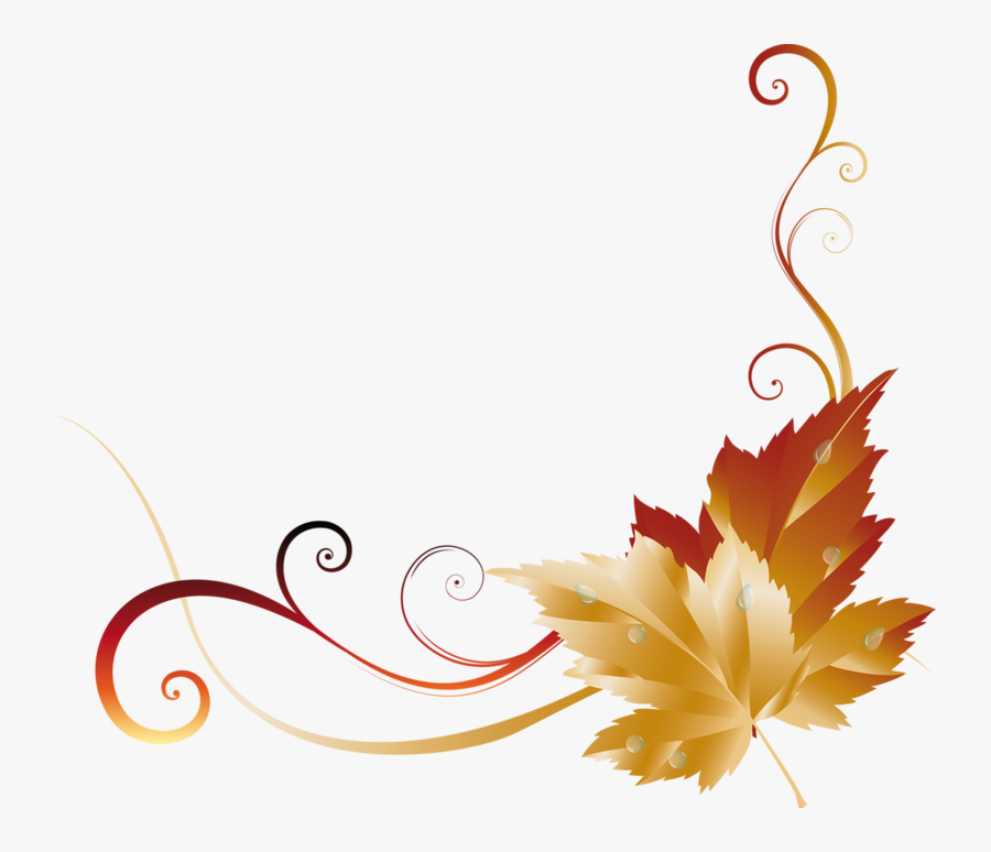 Hd Page - Autumn Leaves Corner Border, Transparent Clipart