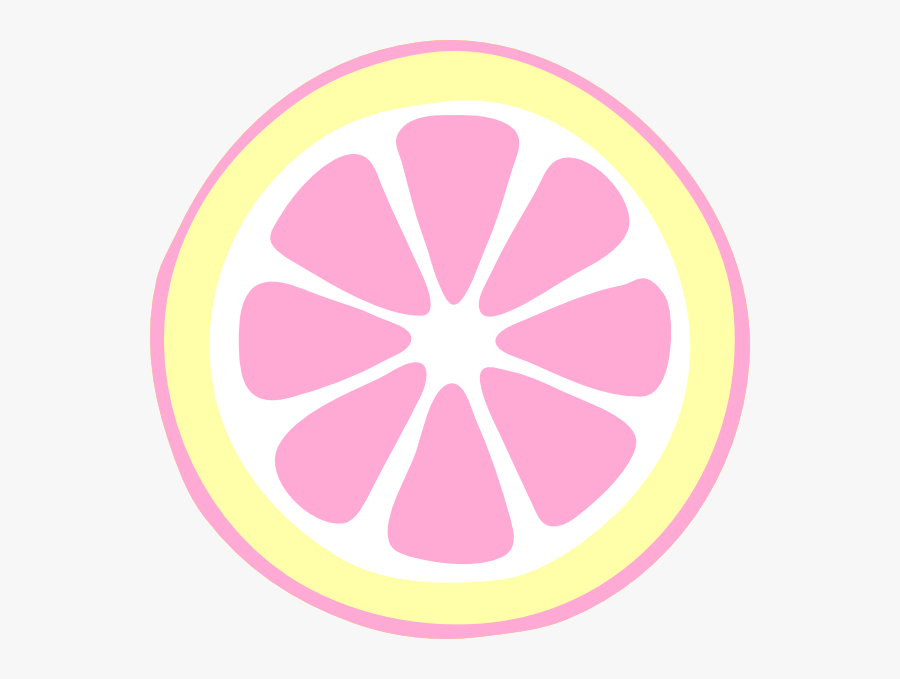 Lemon Clipart Lemon Slice - Cartoon Grapefruit Slice, Transparent Clipart
