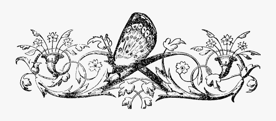 Free Black And White Flower Design, Download Free Clip - Clip Art, Transparent Clipart