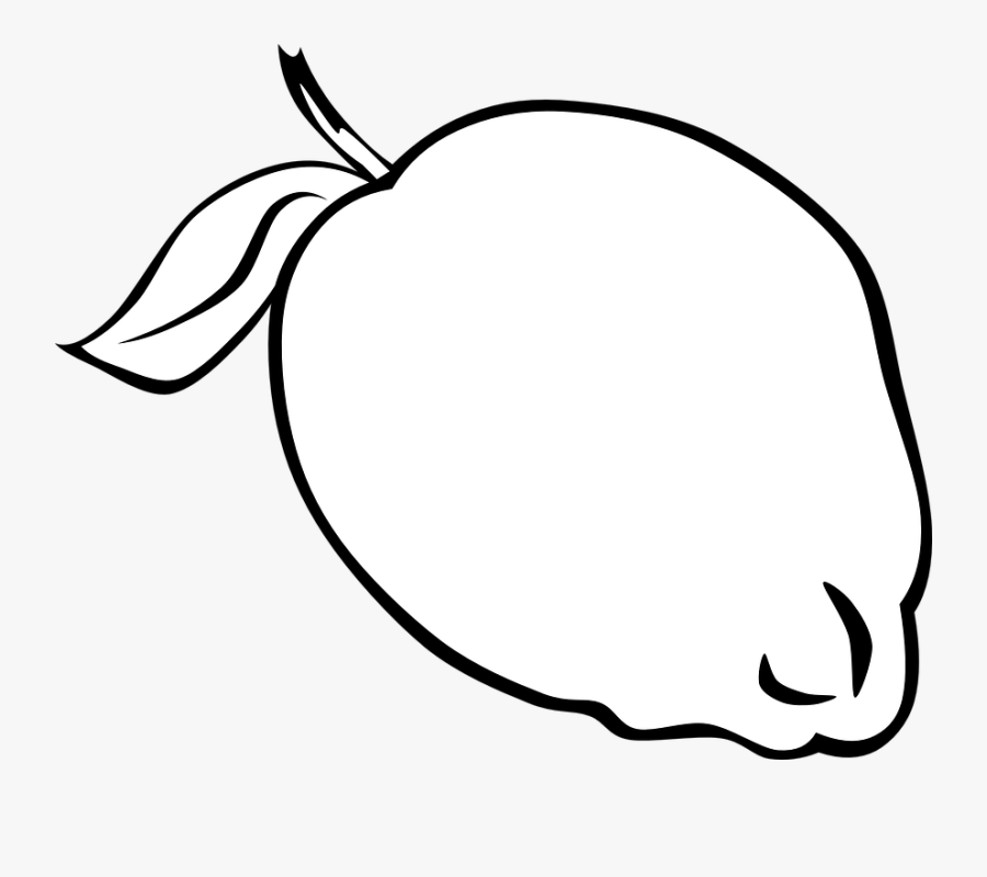 Simple Fruit Lemon - Fruit Outline, Transparent Clipart