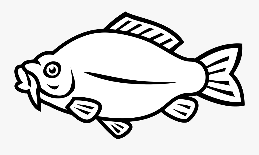 Clip Art Black And White Ufeff - Carp Vector, Transparent Clipart