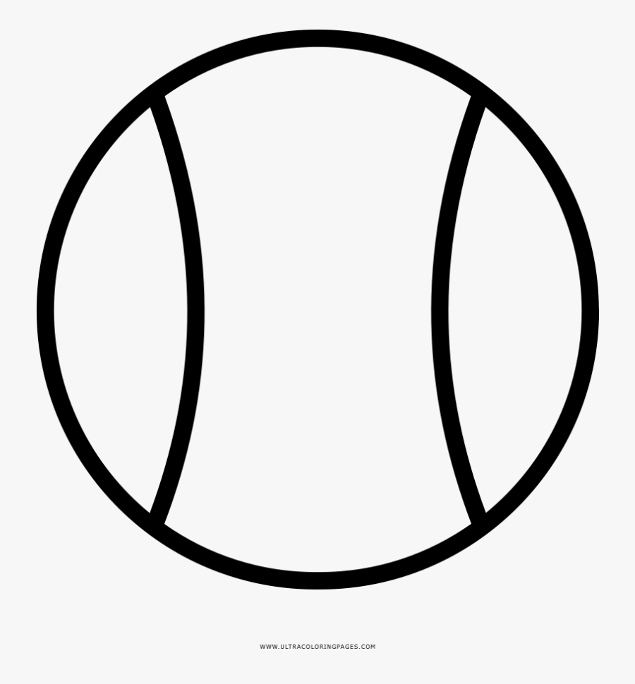 Tennis Ball Coloring Page - Tennis Ball Clipart Black And White, Transparent Clipart