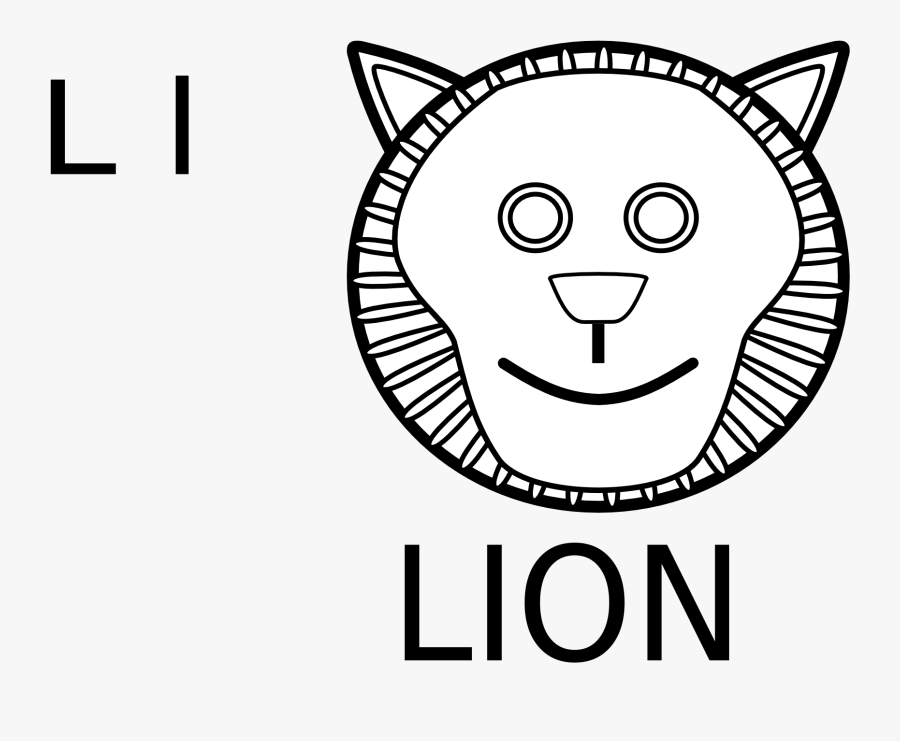 Stuffed Animal Clipart Black And White - Lion Face Clip Art Black And White, Transparent Clipart