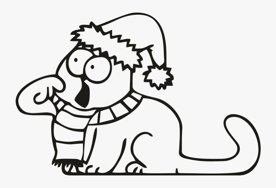 Download Simon"s Cat Santa Hat Clipart Cat Kitten Feed - Simons Cat Xmas, Transparent Clipart