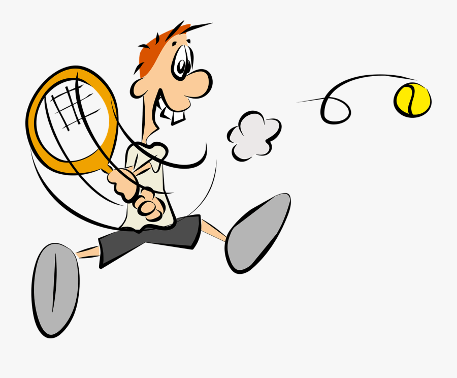 Transparent Tennis Ball Clipart - Tennis Player Cartoon, Transparent Clipart