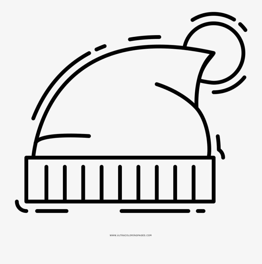 Santa Hat Coloring Page - Coloring Book, Transparent Clipart