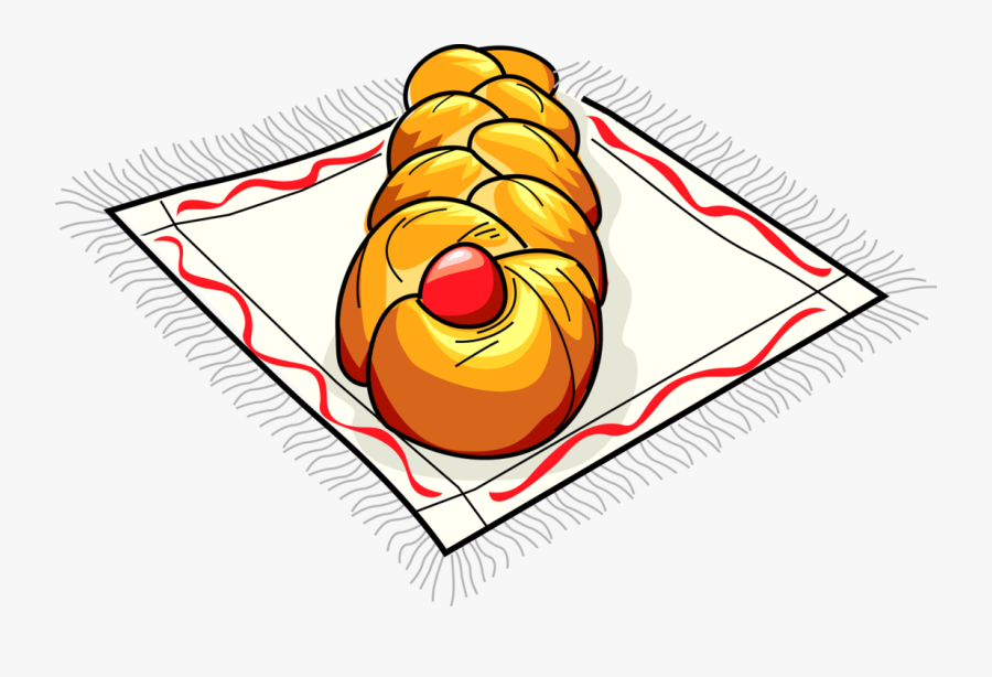 Vector Illustration Of Russian Cuisine Braided Easter, Transparent Clipart