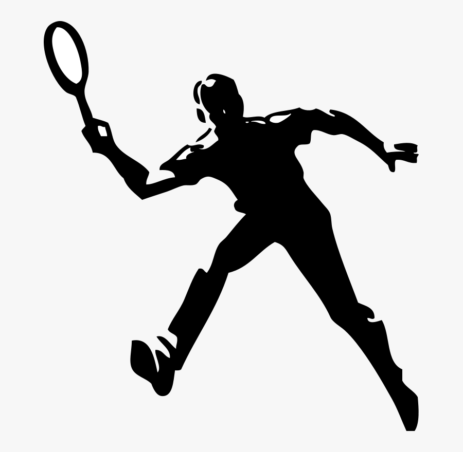 Tennis Player Svg Clip Arts - Badminton Player Clip Art, Transparent Clipart