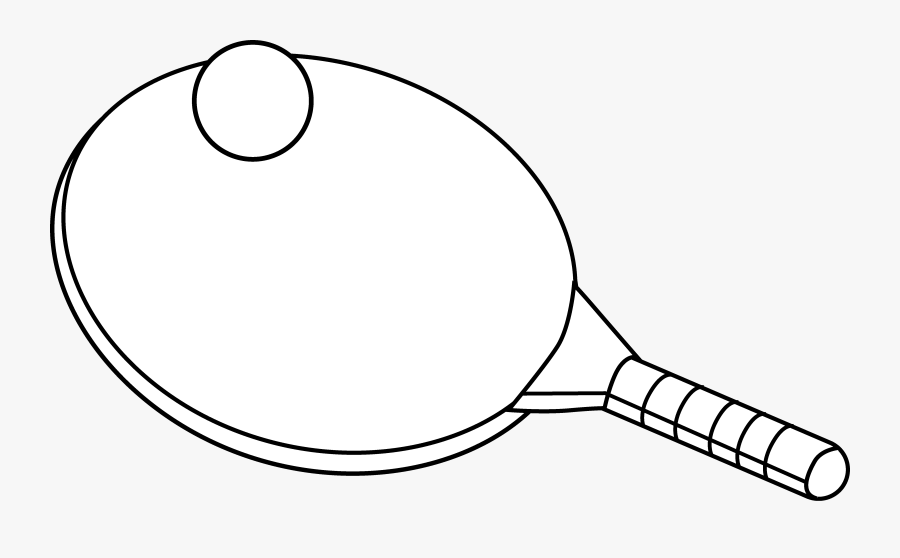 Tennis Ball Clip Art - Table Tennis Clipart Black And White, Transparent Clipart