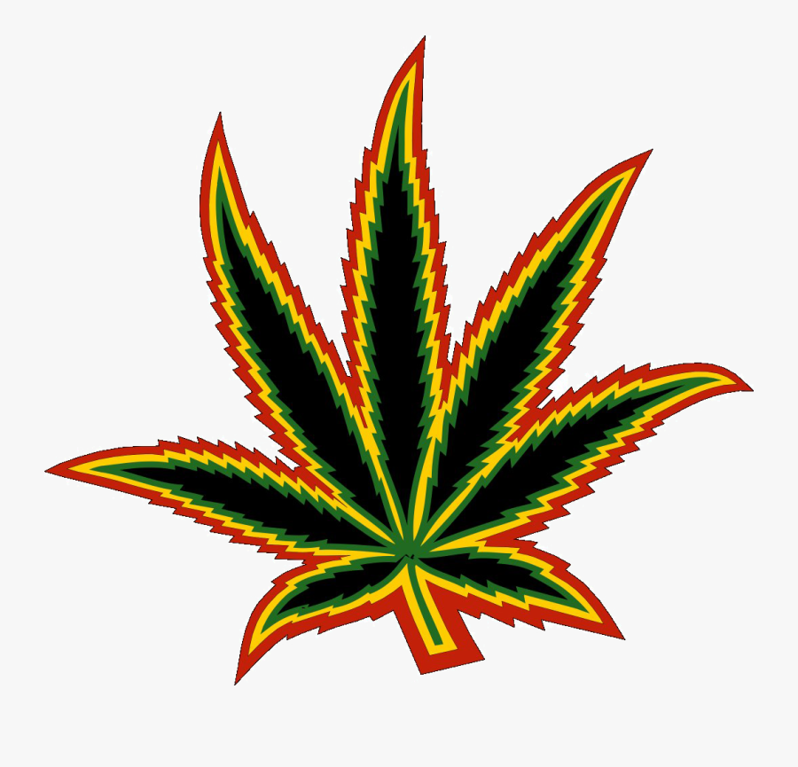 Cannabis Leaf Multicolor Clipart Image - Pot Leaf Transparent, Transparent Clipart