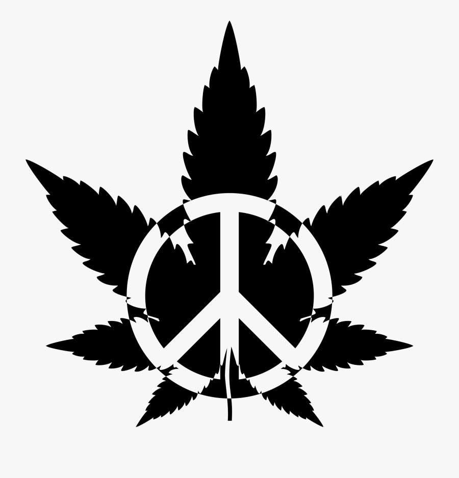 Plant,leaf,symbol - Black And White Weed Logo, Transparent Clipart