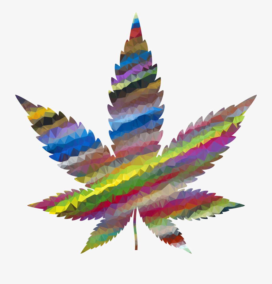 Weed Leaf Cartoon Png Clipart , Png Download - Weed Black And White, Transparent Clipart