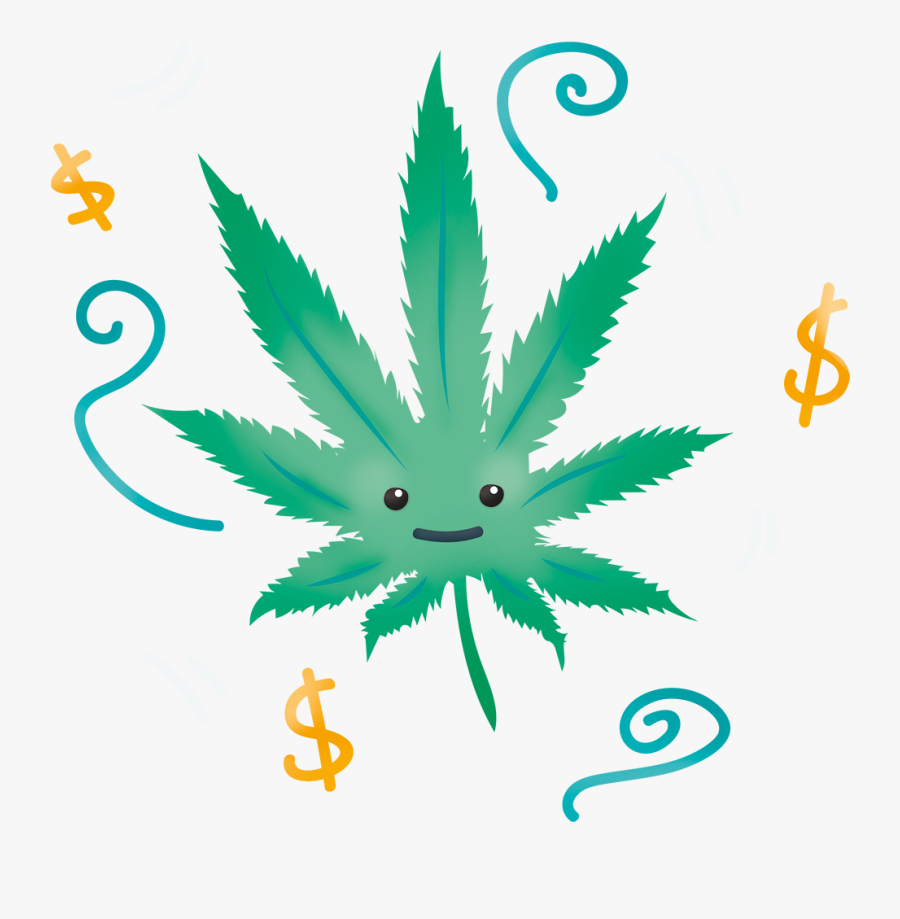 Transparent Cliff Clipart - Blue Marijuana Leaf, Transparent Clipart