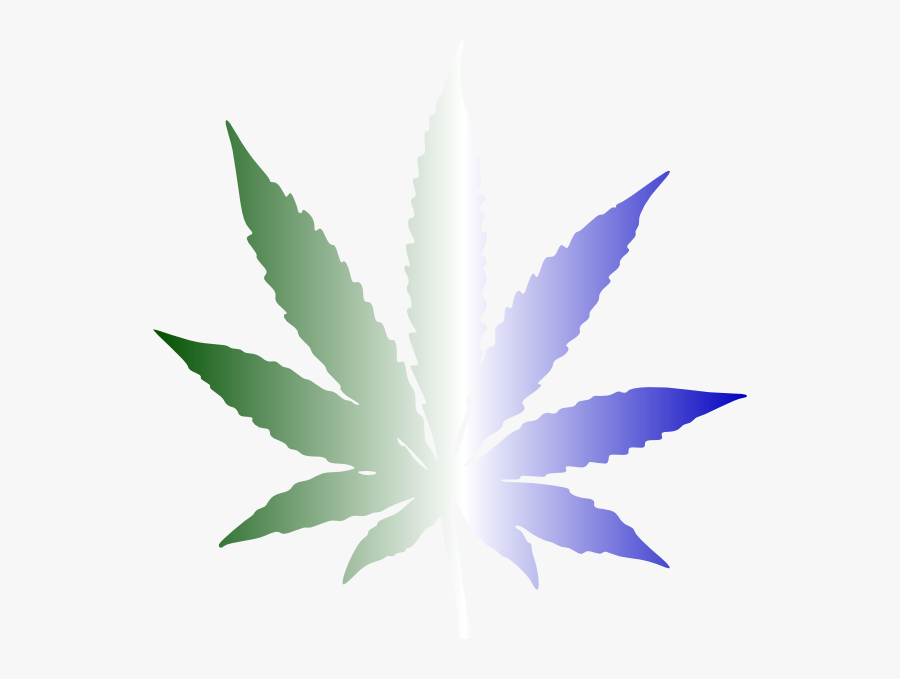 Weed Green White And Blue Svg Clip Arts - Pot Leaf, Transparent Clipart