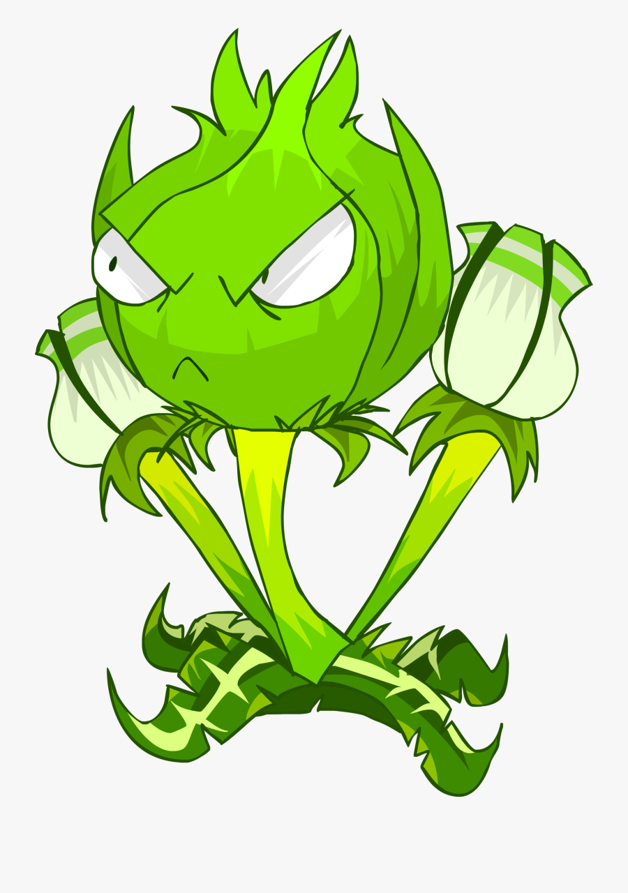 Weeds Drawing Cartoon - Weed Plant Vs Zombies, Transparent Clipart
