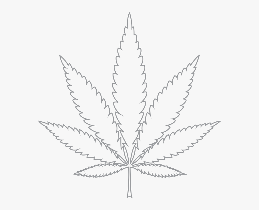 Transparent Marijuana Clipart - Weed Leaf Black And White, Transparent Clipart