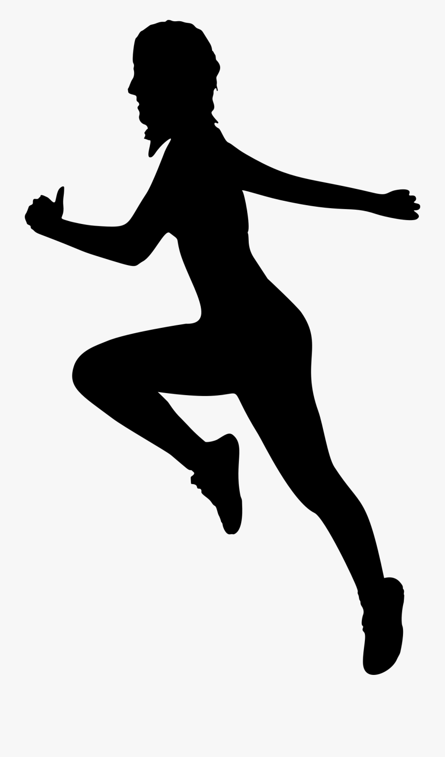 Onlinelabels Clip Art - Fitness Girl Silhouette Clipart, Transparent Clipart