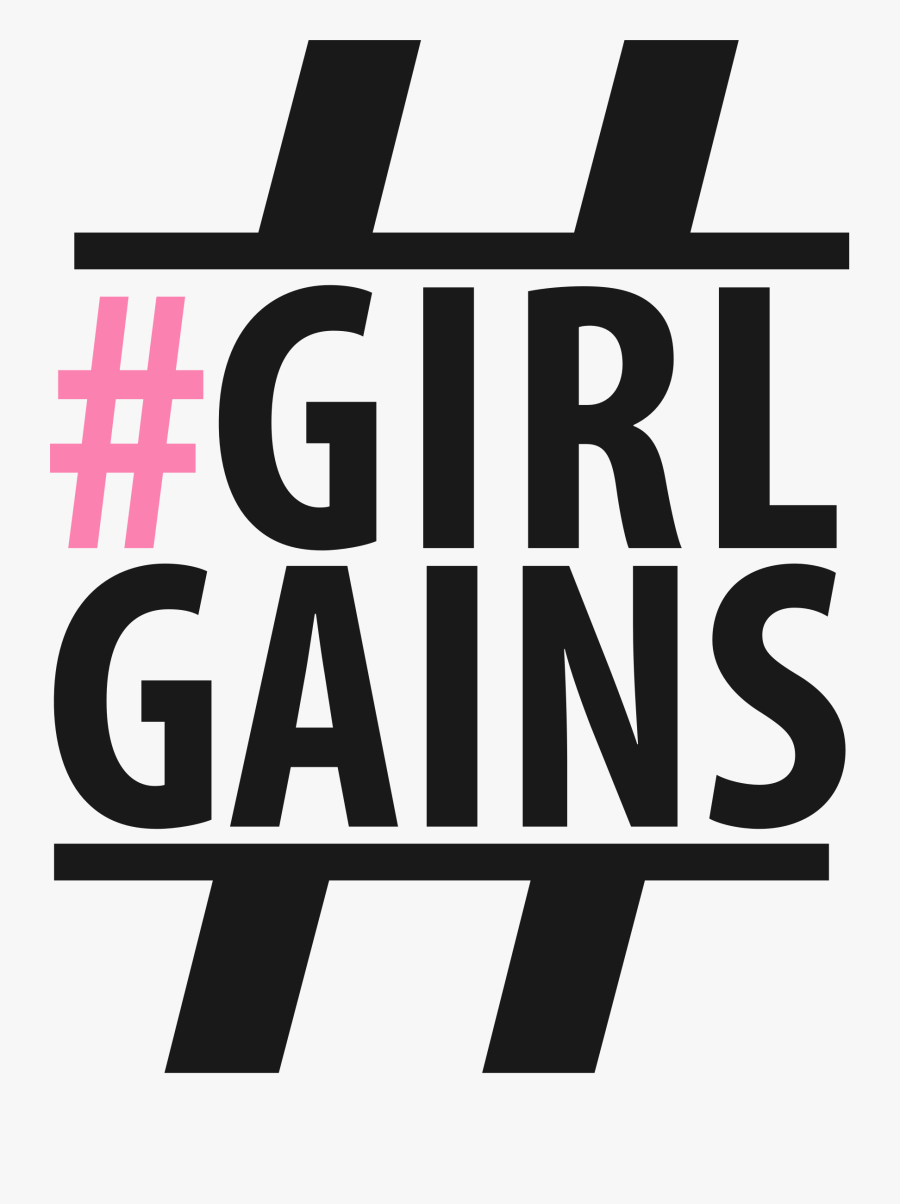 Clipart Library Stock Get A Sweat On - Girl Gains Logo, Transparent Clipart