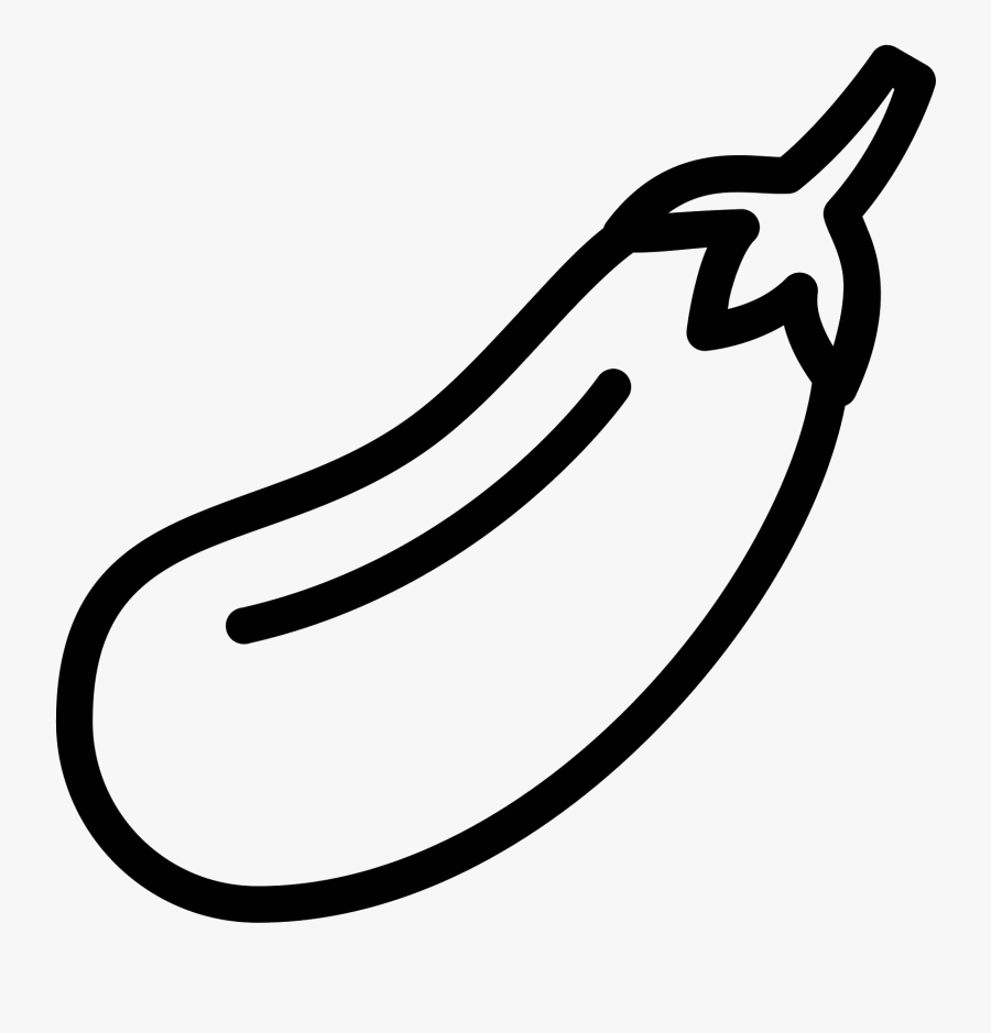 Food Clipart Canned - Eggplant Clipart Black And White Png, Transparent Clipart