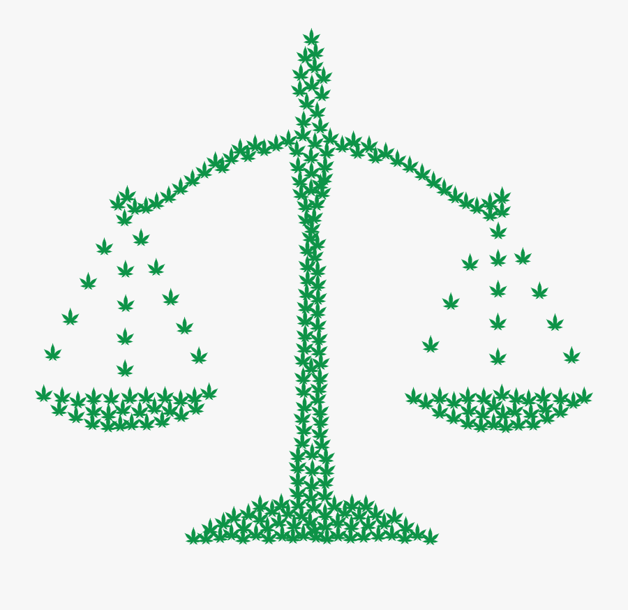 Transparent Marijuana Leaf Silhouette Png - Law Scales, Transparent Clipart
