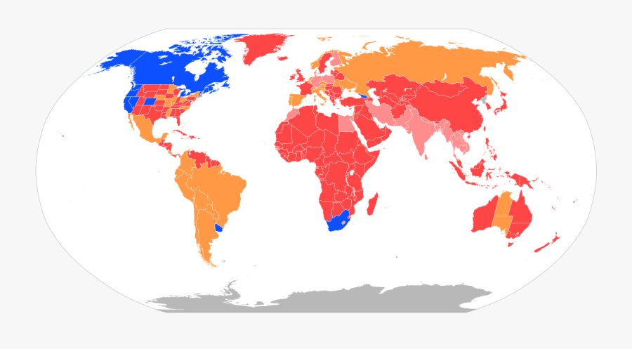 Clip Art Legality Of Cannabis Wikipedia - Convention On The Rights Of The Child Countries, Transparent Clipart