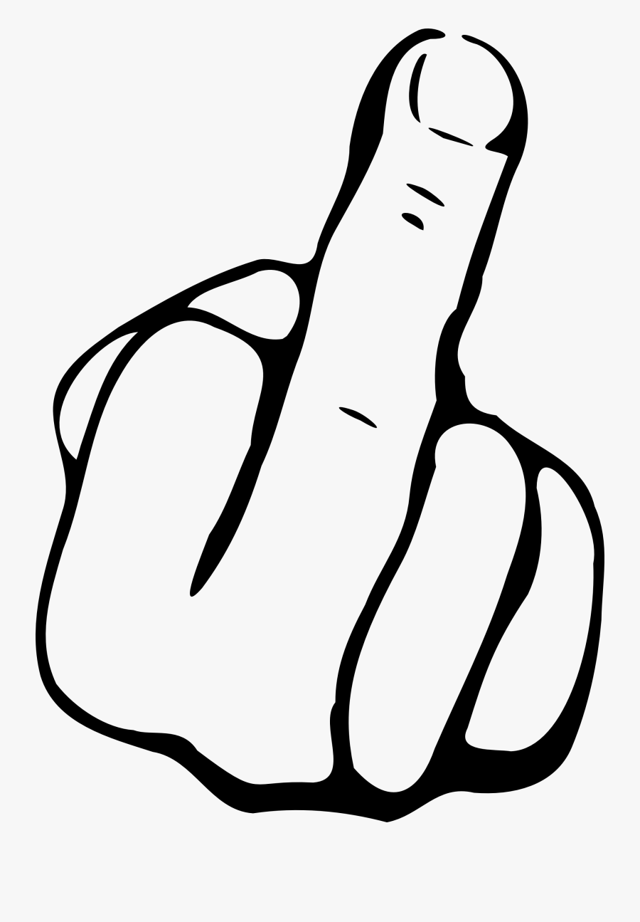 Middle Finger Clip Art - Easy Middle Finger Drawing, Transparent Clipart