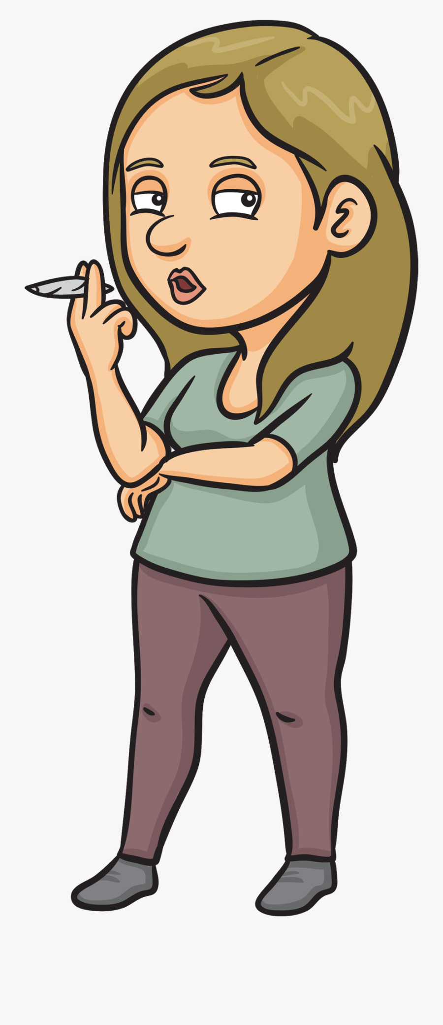 Buy Best Weed Accessories Cold Bay Ak - Woman Smoking Picture Cartoon, Transparent Clipart