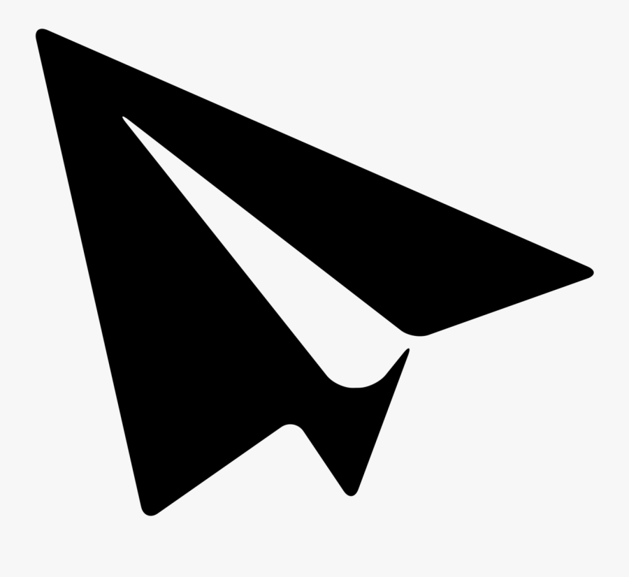 Black Shape Paper Plane Png Image - Paper Plane A Shape, Transparent Clipart