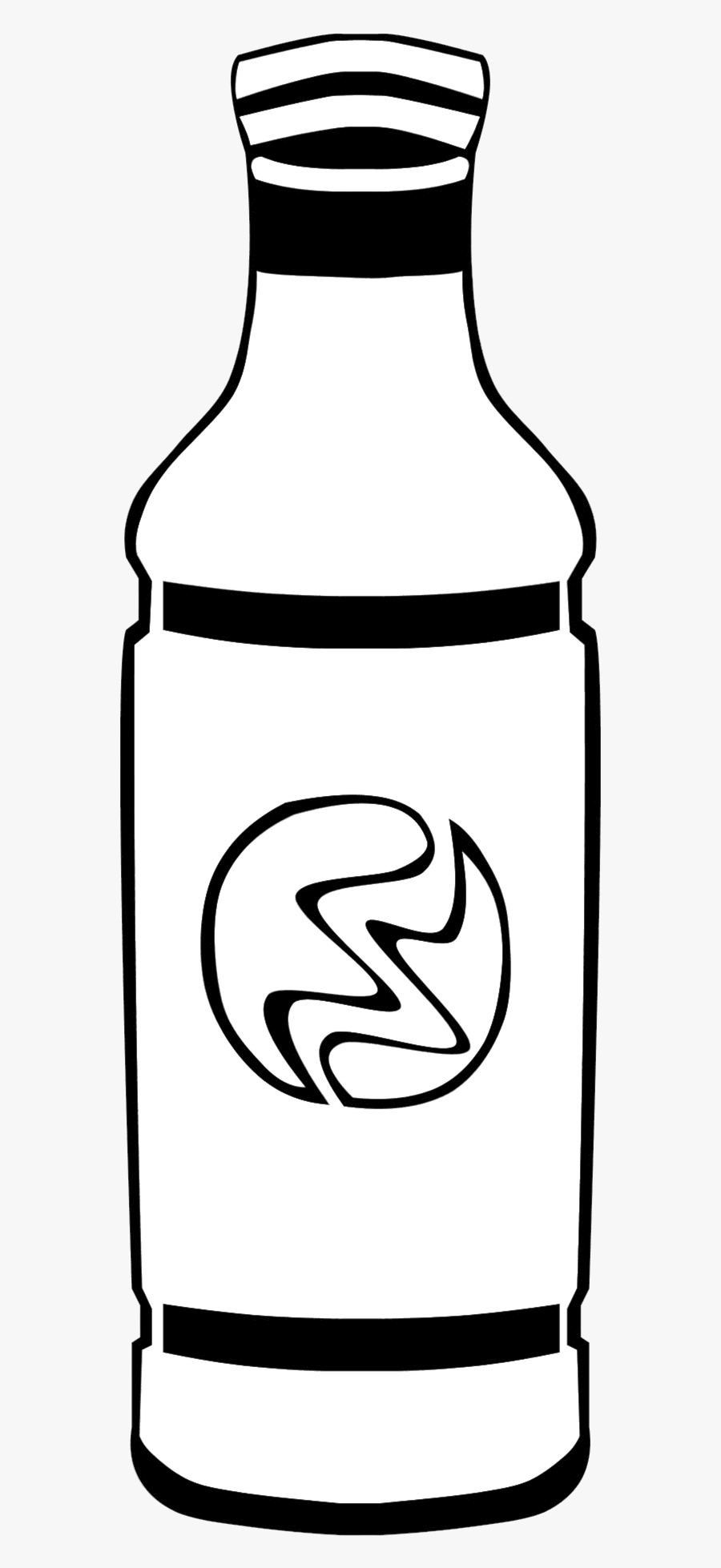 Fast Food, Drinks, Bottle, Black And White - Bottles Coloring Pages, Transparent Clipart