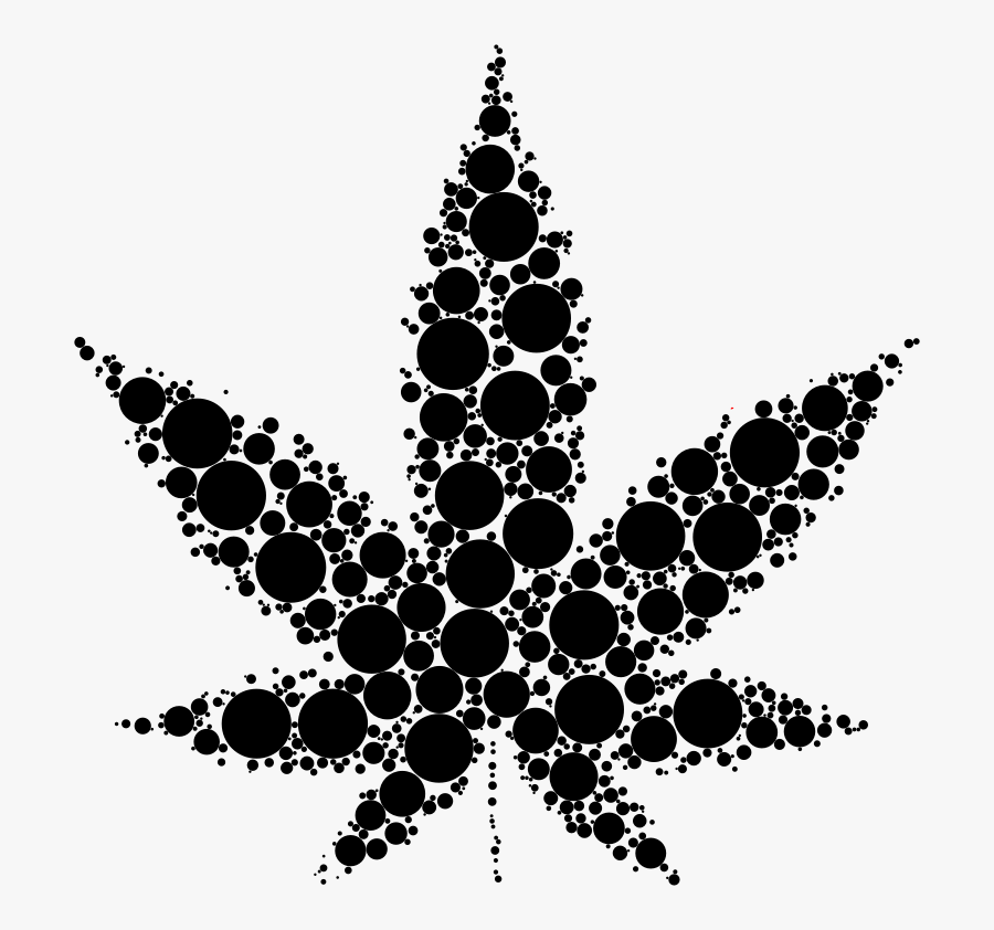 Marijuana Leaf Circles - Cannabis, Transparent Clipart