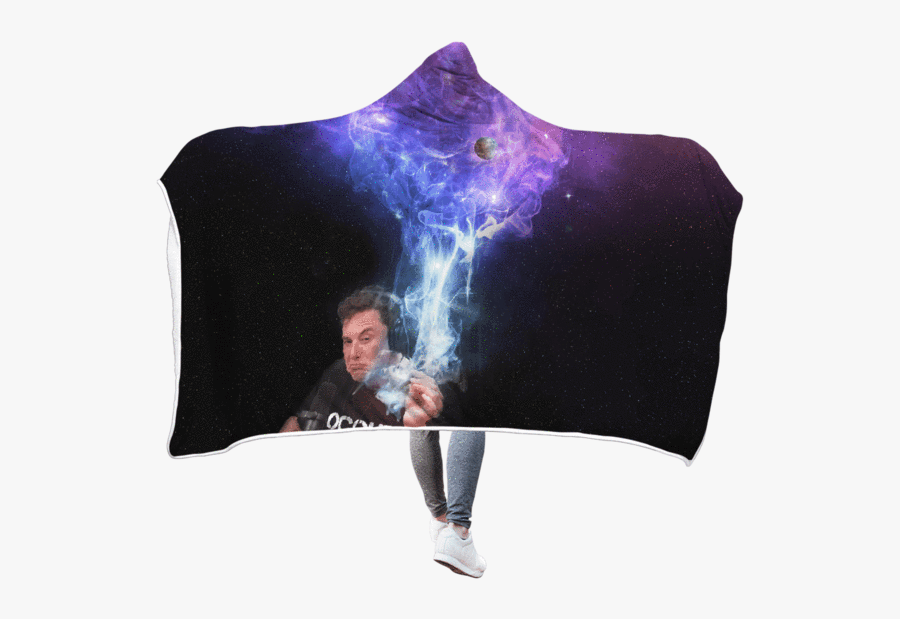 3d Elon Musk Smoking Out Space Full-print Hooded Blanket - Elon Musk Wallpaper Phone, Transparent Clipart