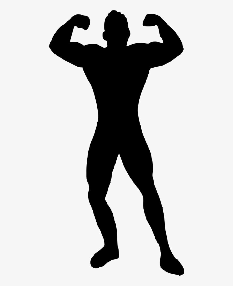 Muscle Png Pic - Muscle Man Silhouette Png, Transparent Clipart