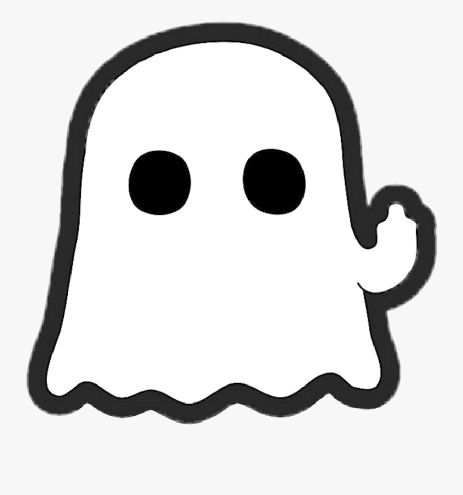 Transparent Cute Ghost Png - Ghost With Middle Finger , Free Transparent Cl...