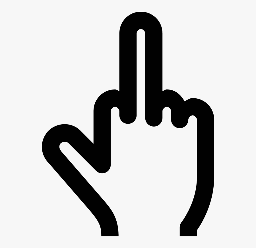 Middle Finger Icon - Middle Finger Cursors Png, Transparent Clipart