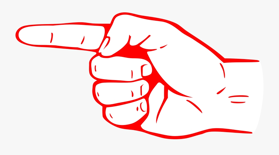 Pointing Finger Free Clipart Middle Finger Clip Art - Pointing Red Finger Png, Transparent Clipart