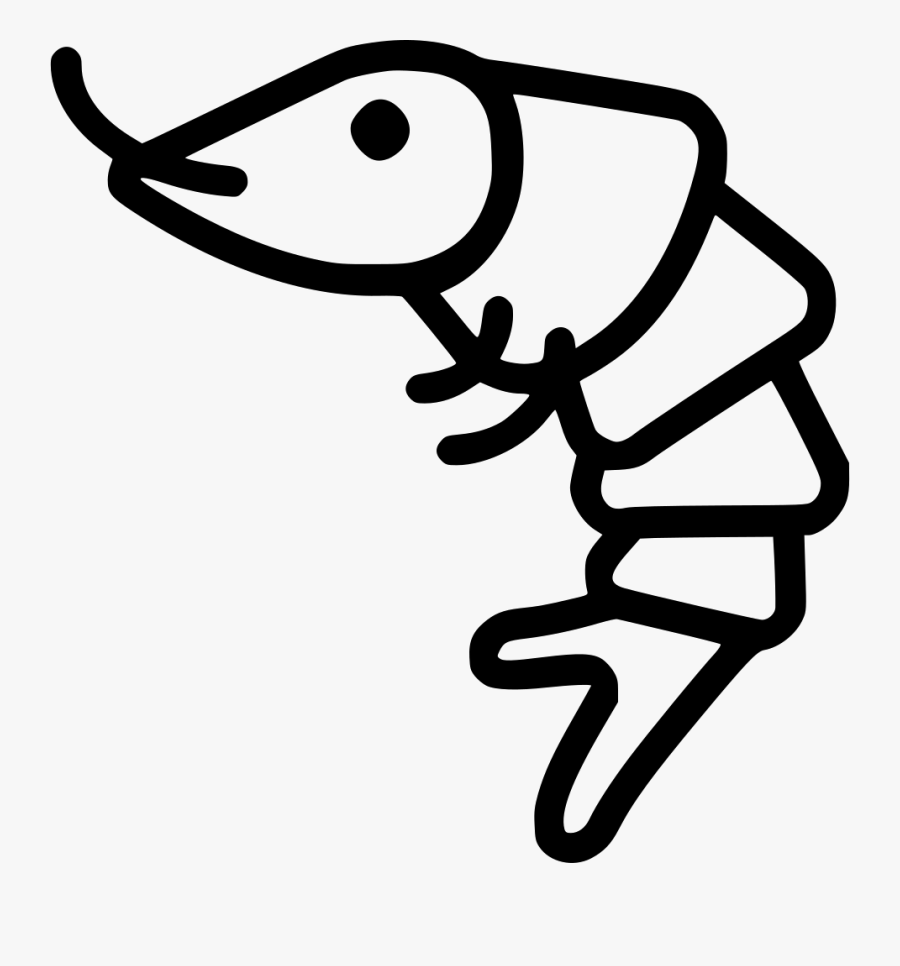 Shrimps Food Clipart Black And White - Shellfish Icon, Transparent Clipart