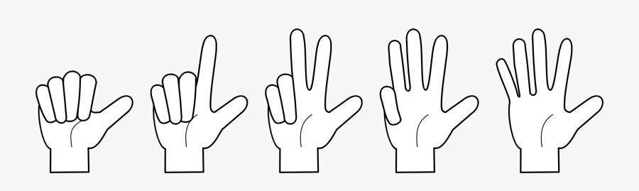 Transparent Middle Finger Clipart - Counting On Fingers Clip Art, Transparent Clipart