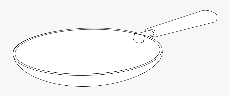 Food Padella Frying Pan Black White Line Art Scalable - Frying Pan Black And White Clipart, Transparent Clipart