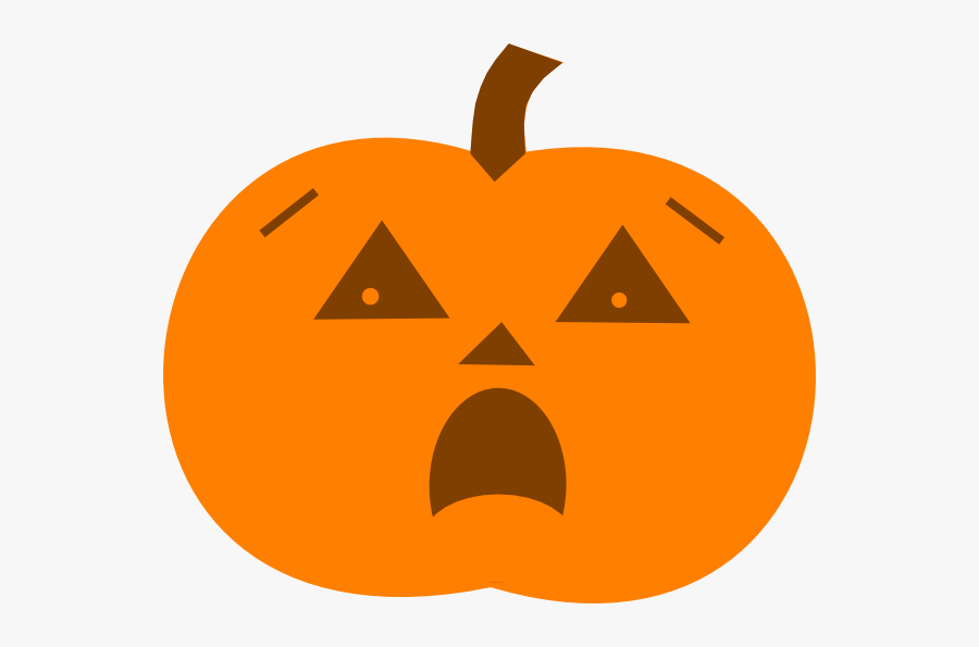 Orange Scared Svg Clip Arts - Jack-o'-lantern, Transparent Clipart